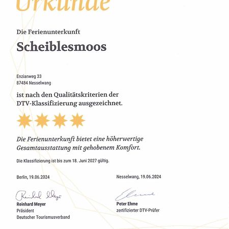 Scheiblesmoos 4 Sterne Apartment Nesselwang Luaran gambar